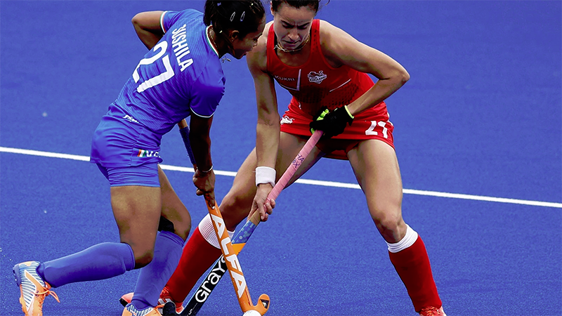 Indian Women's Hockey Team displays determination, secures 1-1 draw against England in Spain.